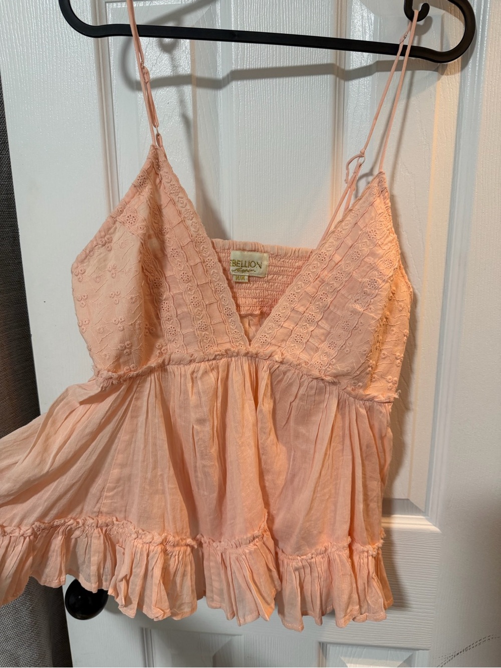 Marshalls Peach Lace-Detail Cami